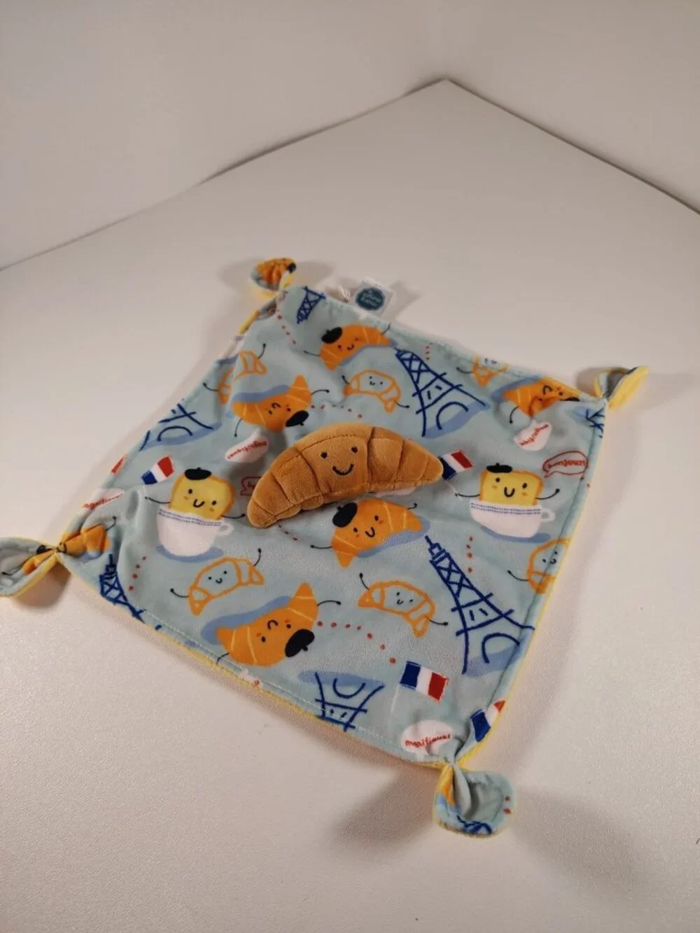 Mary Meyer Sweet Soothie Lovey Security Blanket 10 × 10 inches Croissant EUC